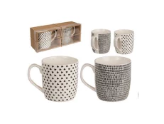 Set Filxhan qeramik, black/white, nga New Bone China