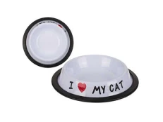 Tas ushqimi prej çeliku inox, I Love my cat,
