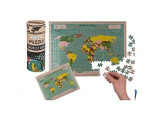 Puzzle me Hartën e Botës, set me 300 pjesë