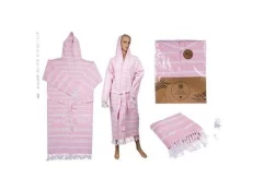 Peshqir fouta me ngjyrë rozë/të bardhë