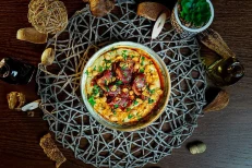 AL - Hummus With Turkish Hot Pastırma 