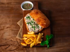 CG - Philly Beef & Cheese Sandwich (with French fries)