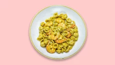 Orecchiette krem pistacchio karkalec