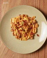 Tagliatelle Nduja e Proshute