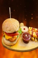 Crispy chicken burger