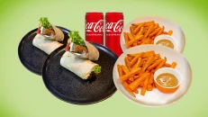 2x Falafel Wrap & 2x Patate, 2x Coca Cola