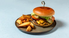 Premium Beef Burger with Fries