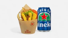 Pita gjiro + Heineken 0.Alc
