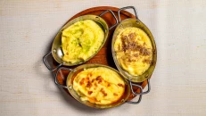 Trio de pures (lima, panceta y trufa)