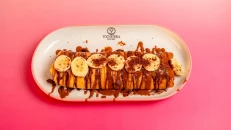 Fro Yo Crepes Krem Karamel, Biskota Lotus & Banane