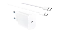 25W USB C European Plug Adapter with USB C Cable for iPhone 15/1