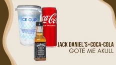 Jack Daniel’s + Coca-Cola + Gotë me akull