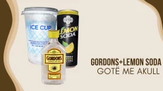 Gordons + Lemon Soda +Gotë me akull