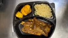 Mish Qengji me Patate Furre & Pilaf