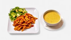 Supë Ditore, , Penne Pomodoro, Sallatë Jeshile