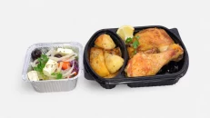 Kofsh Pule Amerikane , Patate Furre , Sallat Fshati