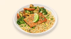Signature Salmon Bowl Oriz Basmati & Perime të Pjekura