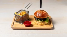 Caramelised Onion Blue Cheese Burger