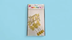 Topper cake me flutura gold