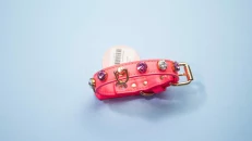 Original Swarovski Embroidered Vegan Leather