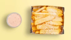 Potatoes with Parmigiano & Pink Sauce
