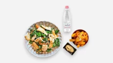 Kale Salad + Chicken + Truffle & Parmesan Fries + Water