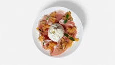 Burrata with Smoked Prosciutto & Pears