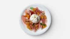 Burrata with Smoked Ham & Pear