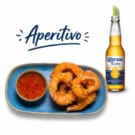 Tempura dhe Corona me karkaleca deti