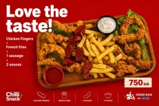 Chicken Fingers + 1 Sausage + fries