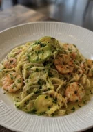Tagliolini Karkalec dhe Kungull