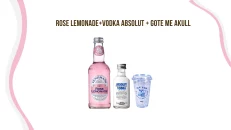 Rose lemonade + Absolut vodka + gote me akull  