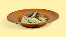 Rizoto me Peshk e Avokado