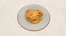 LINGUINI ME SALCE KONJAKU DHE KARKALEC