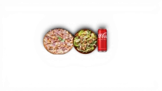 Pizza Menca + Sallatë Caesar + Coca Cola