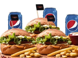 3 Chicken Burger + 3 Patate + 3 Pepsi