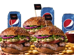 3 Beef Burger + 3 Patate + 3 Pepsi
