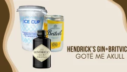 Hendrick’s Gin + Britvic +Gotë me akull