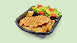 Fileto pule zgare & Patate furre + Sallate jeshile