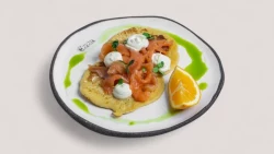 Pancake me Salmon të Tymosur & Krem Djathi