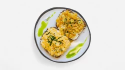 Toast me karkalec shafrani dhe krem djathi